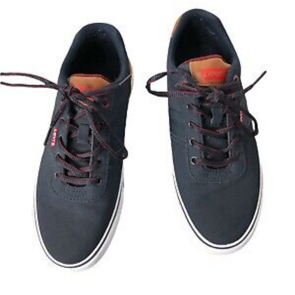 Levi's Navy Blue and Brown Sneakers Size 10 Mens